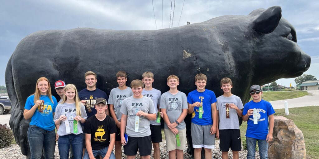 Front Row:  Sarah Puhrmann, John Puhrmann, Eliot Boardman. Back Row:  MaKenna Wallin, Bensen Rohwer, Dain Moermond, Austin Negus, Gabe Moermond, Jasper Johnson, Logan Dau, Alex Griebel, Hunter Lange.